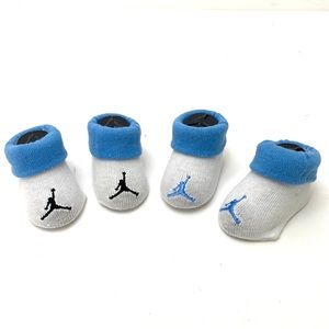 Jordan Blue/White Newborn Infant Booties